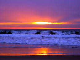 dark sunset at the beach