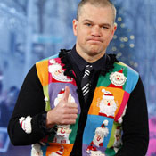 Christmas sweater matt damon